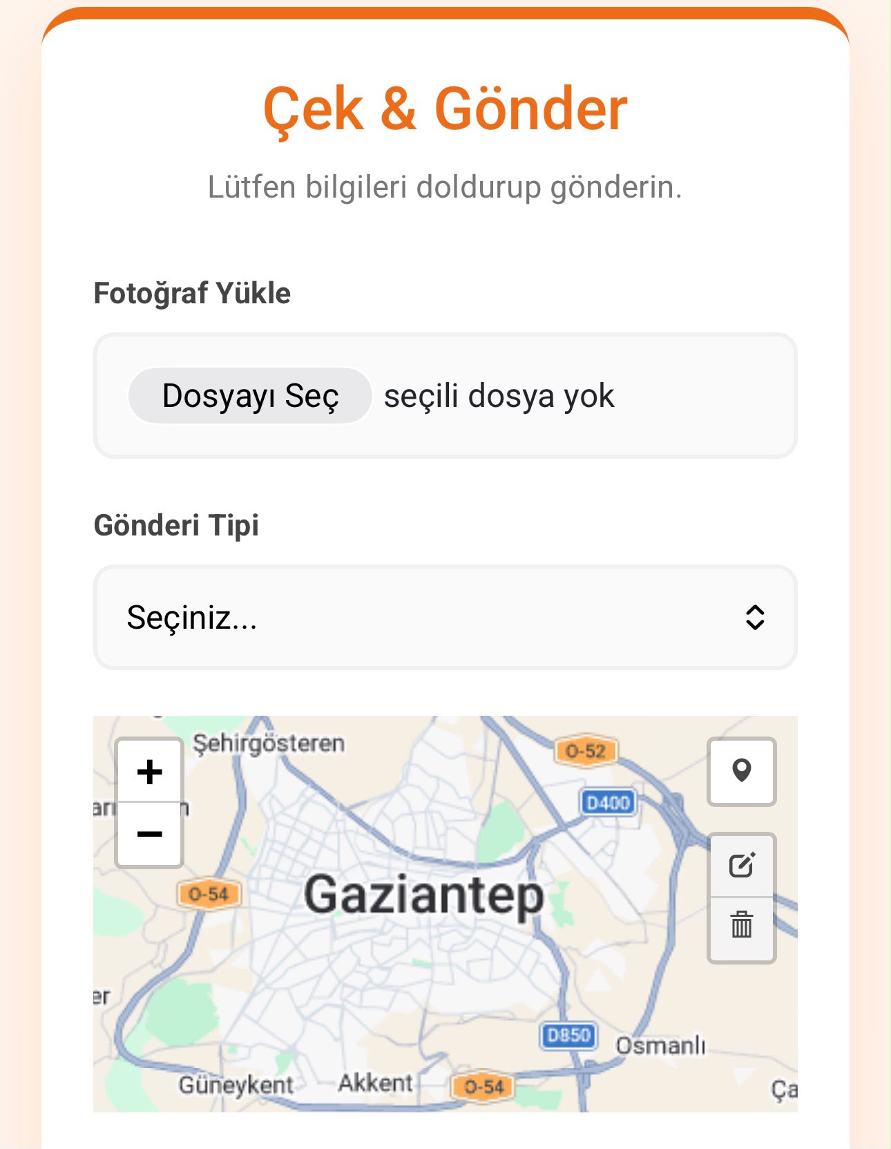 ÇEK GÖNDER