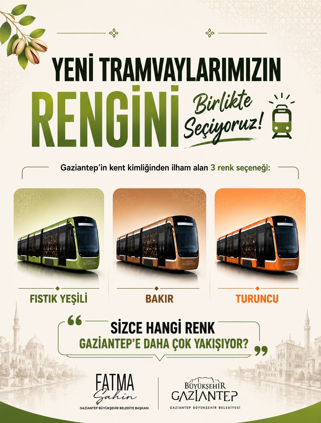 YENİ TRAMVAYLARIMIZIN RENKLERİ